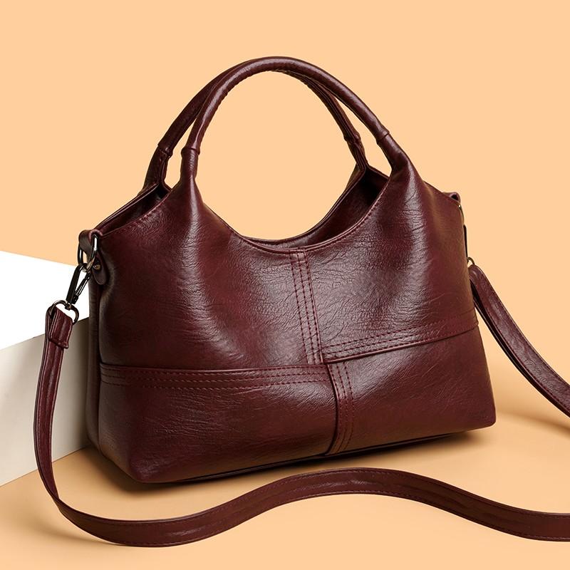Vintage kožená spojená kabelka Módní taška přes rameno Dámská vintage crossbody taška do práce, na nákupy a jako dárek na dámskou dovolenou