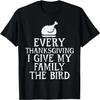 Ich zeige meiner Familie den Vogel Lustiges Thanksgiving Truthahn Herren T-Shirt