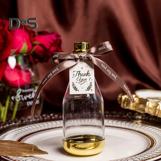 10Pcs Golden/Silver Color Mini Candy Box Simulation Champagne Bottle Beautiful Baby Shower Festive Mini Gift Candy Organizer Box