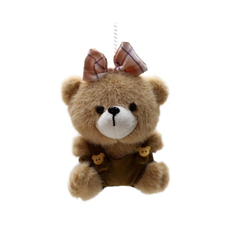 Nuovo adorabile tuta di peluche Orso Giocattolo di peluche Bambola Portachiavi Creativo per Auto Zaino Studente Decorazione da Appendere