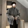 Men's Stand-Collar Woolen Coat - American Silhouette, Heavyweight Short Jacket for Spring/Autumn