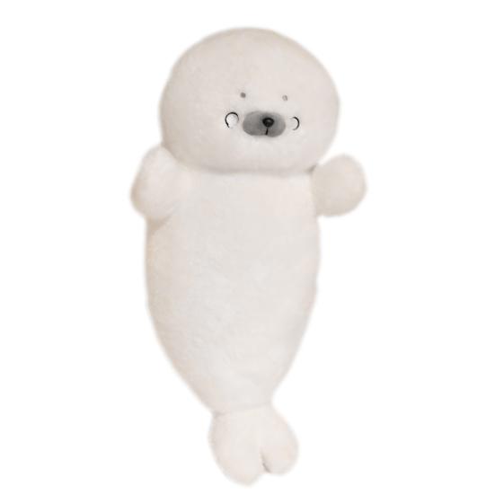 Seal Plush Doll Soft Stuffed Animal Pillow for Sleep & Anxiety Relief 70cm Cute Hugging Toy for Kids Adults Long Body Pillow for Bed Sofa
