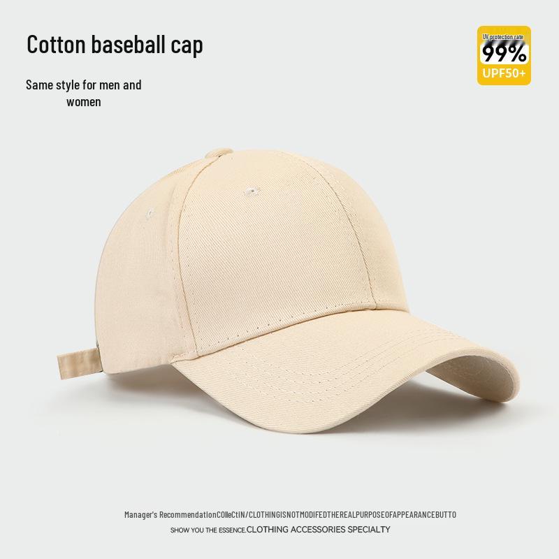 Unisex Custom Logo Solid Color Baseball Cap - Spring/Autumn Casual Korean Style for Large Head.