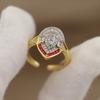 New Sight Accessories Zirconia Metal Beads Open Rings for Women Luxury Crystal Waterdrop Wedding Engagement Rings