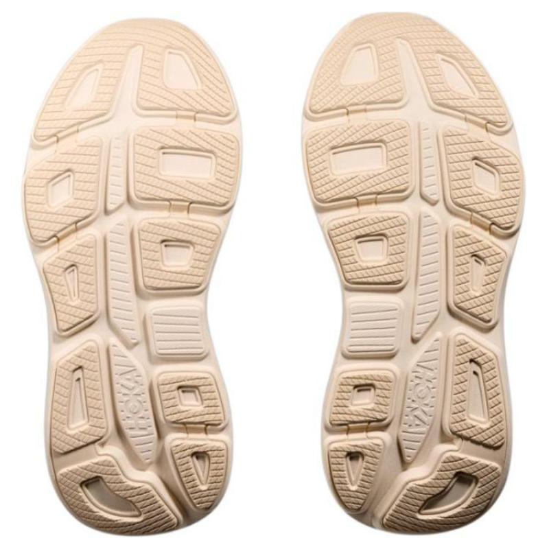 HOKA One One Bondi 9 Slijtvast Ademend Lage Top Hardloopschoenen Dames Beige D Breedte Sneakers 1162014-VCH