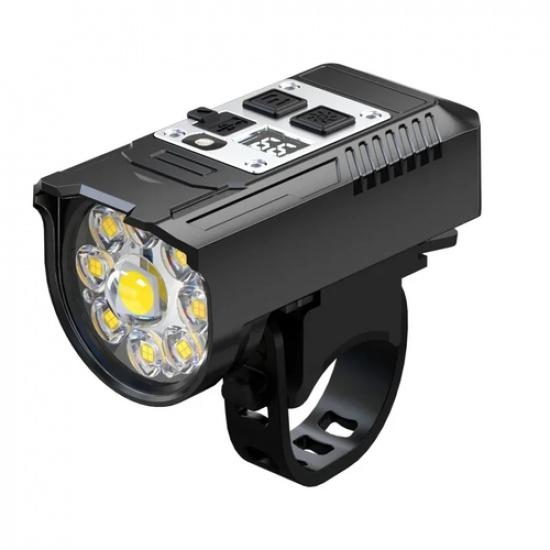 9 LED Bicycle Headlight Tail Light USB Rechargeable Bike Scooter Flashlight Set