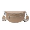 Simple Casual Solid Color PU Waist Packs 2026 Hot Selling Stitching Zipper Crossbody Bag Sweet Soft Popular Commuting Chest Bags