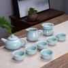 Five Famous Kilns Ge Kiln Ceramic Kung Fu Tea Set Tea Cup Business Gift Box Gift Ge Kiln Household