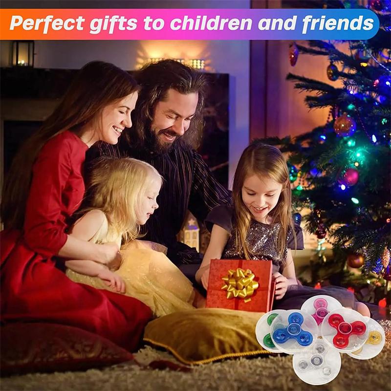 Fidget Spinners LED pour Enfants Adultes Jouets Fidget Sensoriels Lumineux Brillant dans le Noir Jouets TDAH Prix de Classe Favors de Fête