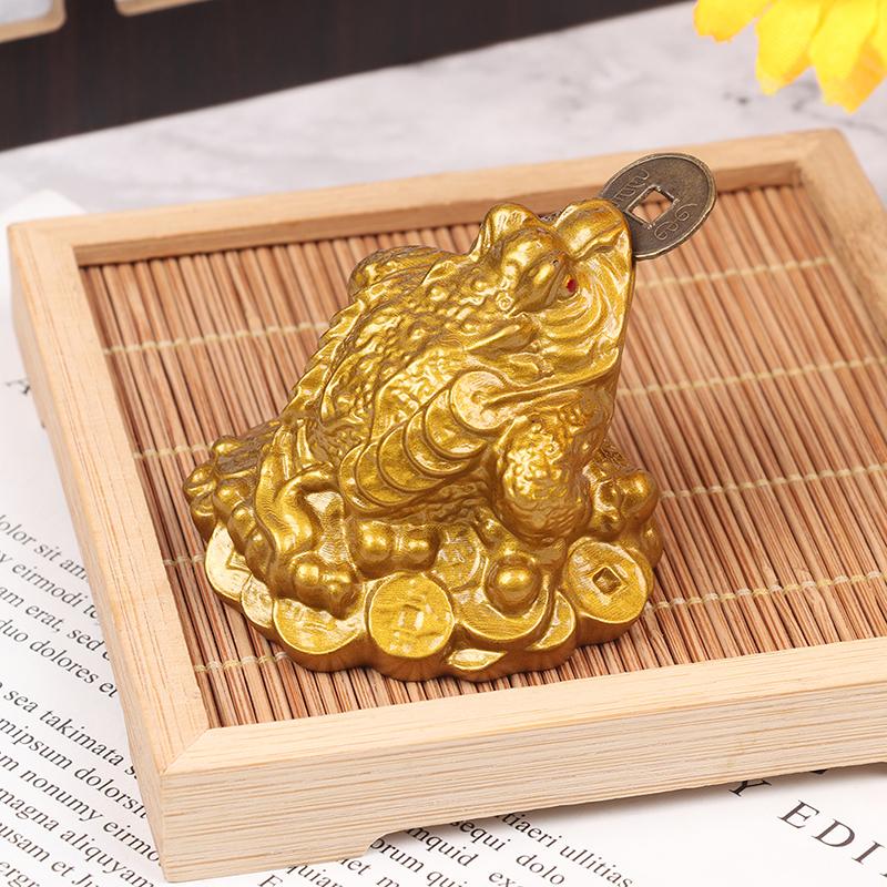 Wealth Golden Frog Toad Coin Chinese Fortune Frog Feng Shui Toad Lucky Ornaments