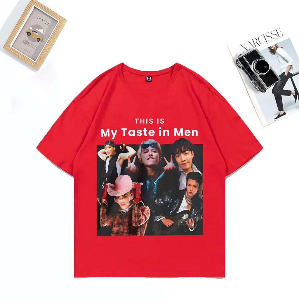 Ateez Hongjoong Mein Geschmack Coole Grafik T-Shirt Herren Damen Mode Oberteile Baumwolle Hip Hop Kurzarm Sommer Unisex T-Shirt