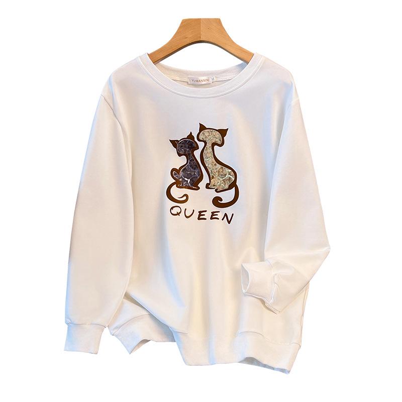 Plus Size Autumn Hoodie, 200-350 Jin, Loose Fit, Bust 150/160