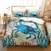 Ocean World Bedding Set Single Twin Full Queen King Size Jellyfish Bed Set Aldult Kid Bedroom Duvetcover Sets 3D Print 030
