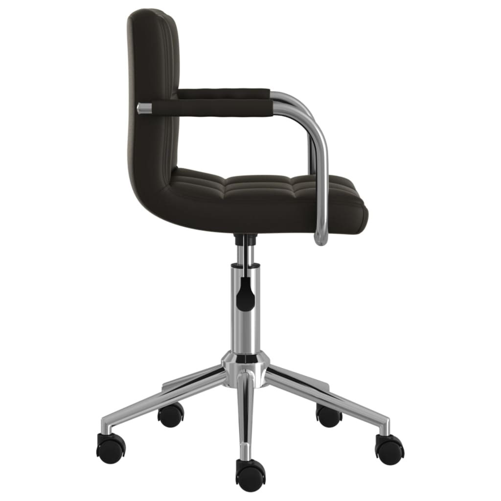 Office Chair Swivel Black Faux Leather