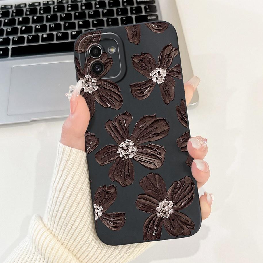 For Samsung Galaxy A03 Case SM-A035F Silicone Cover Popular Flower Lens Protective Bumper For Samsung A03 4G A 03 GalaxyA03 Capa