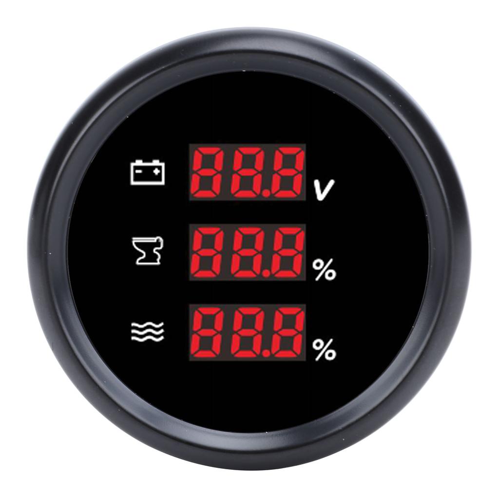 52mm Digital Voltage Sewage Water Level Gauge Waterproof Red Backlight Secure Connection Sewage Water Level Voltmeter