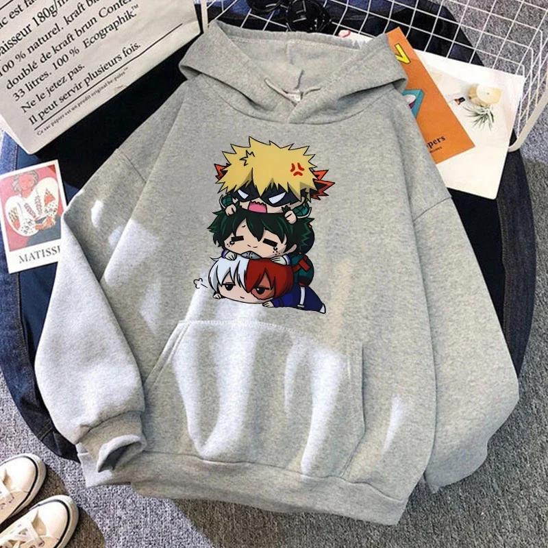 Japanese Cartoon Anime Hoodies Men Women Casual Harajuku Fashion O-Neck Long Sleeve Pullover Autumn Winter Fleece Sweatshirts