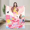 Superweiche Decken Reise B-Bee Und P-Puppycat Überwurfdecke Flanell-Tagesdecke Für Draußen Neuheit Sofabettbezug