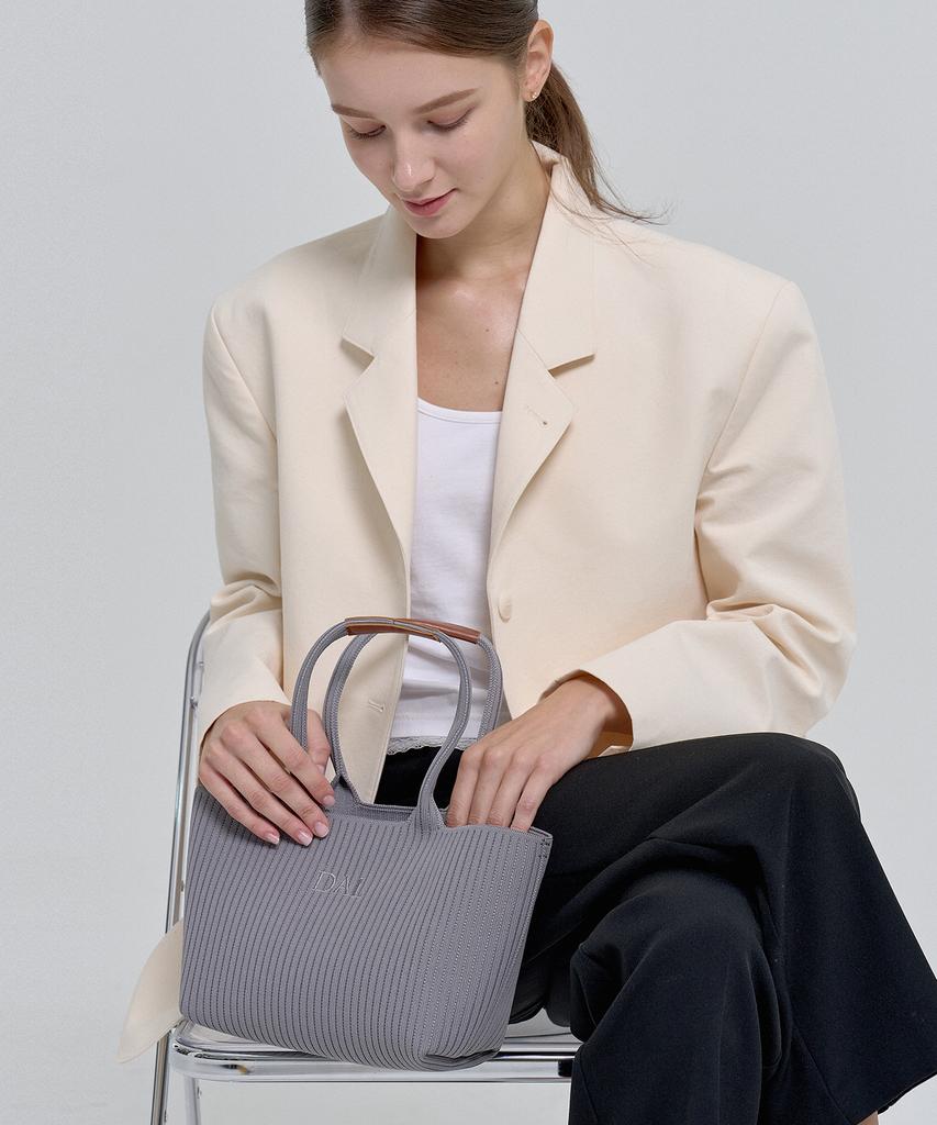 Dal Daily Knit Shopper Bag Gray S