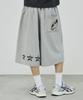 SCALLYWAG White Camo Star Bermuda Sweat Shorts [Grey]