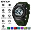 Sanda Multi-Function Waterproof Sport Watch with Alarm & Seven-Color Luminous Display