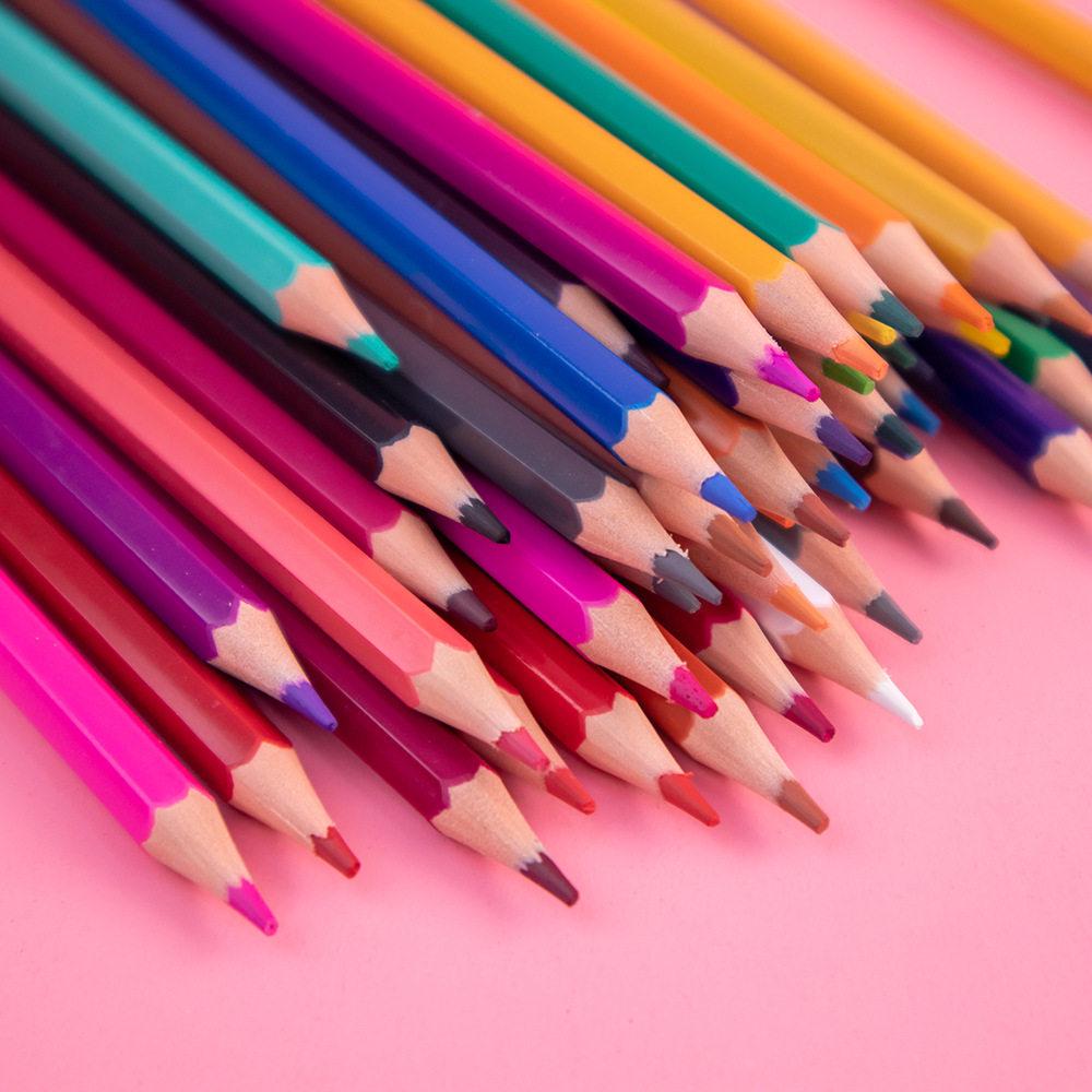 48-Color Oil-Based Colored Pencils Set for Children's Drawing and Creative Cartoon Doodling
