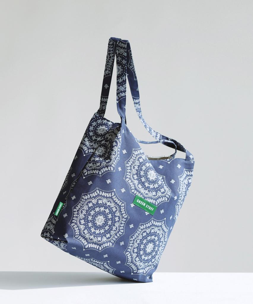 Green Stuff Effortlessly Boxy Shopper Bag 53 Paisley - Navy