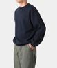 Lambeulla Double Cotton Oversized Sweatshirt [Navy] Brushed Line Option