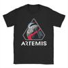 Artemis II Uppdragsmärke Masklogotyp T-shirt Sommar YK Roliga T-shirts Bomull Hippie T-shirt För Unisex Tryckta T-shirts