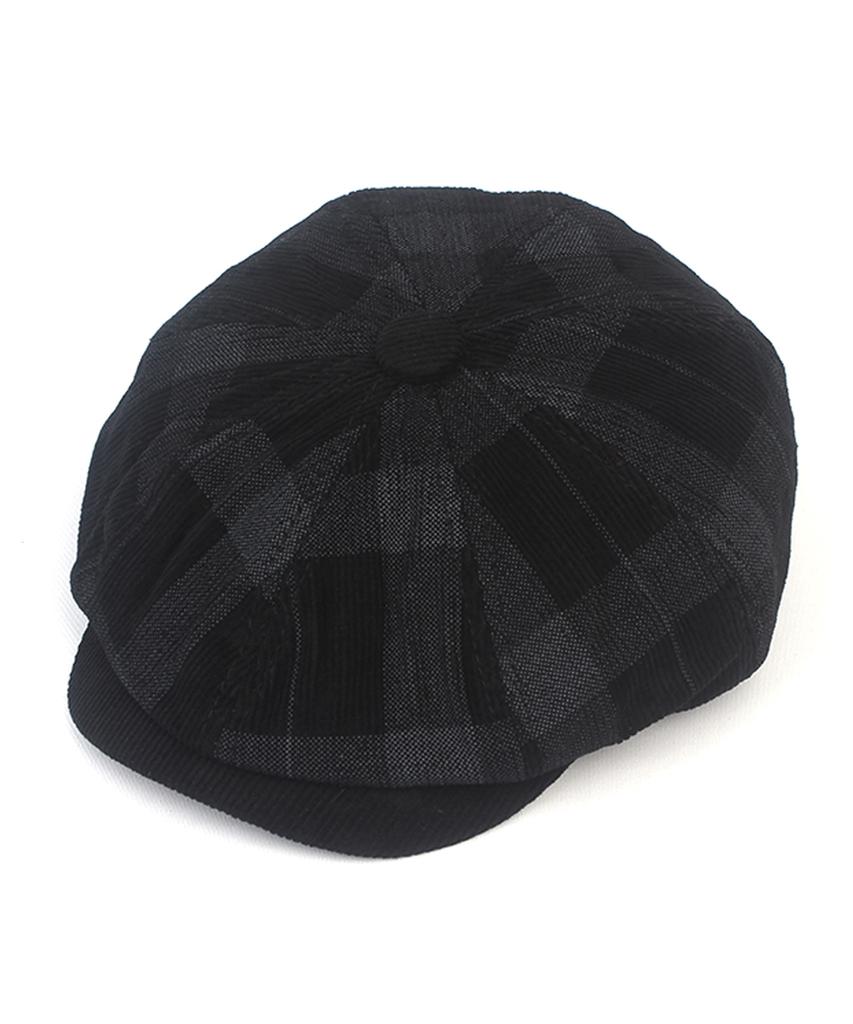 Yunibeosyeolkemiseuteuli Corduroy Tartancheck Black Banding Huntingcap