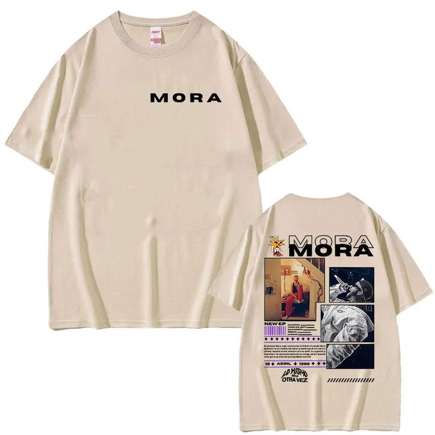 Rapper MORA Tour 2025 Nové album Grafická trička Pánské oblečení Hip Hop Gotické tričko Y2K Vintage Oversized Trička s krátkým rukávem
