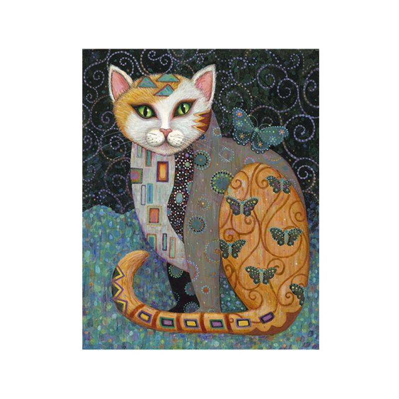Gustavas Klimtas, Įžymūs paveikslai, Katės, Menas, Drobė, Tapyba, Abstraktūs ir mieli gyvūnai, Retro, Freska,