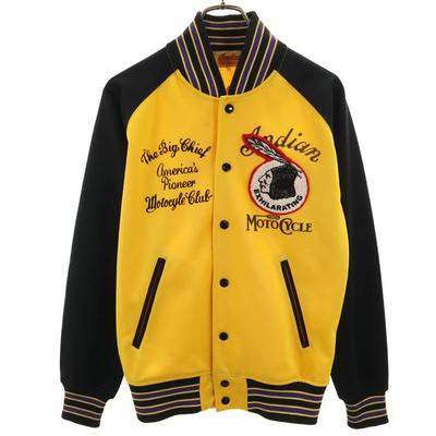 Baseball Jacket L Yellow Motor Cycle Men's Used