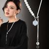 Long Pullable Adjustable Sweater Chain Autumn and Winter Necklace Women's Light Luxury High-end Decorative Titanium Steel Chain Accessories Fashion
