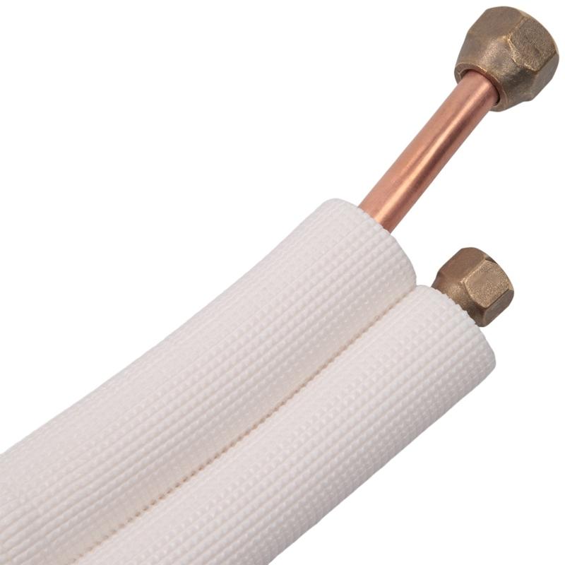 Tub Dublu Izolat pentru Aer Condiționat 3 Metri 1/4In 3/8In Set Cablu de Aluminiu Izolat Piese Aer Condiționat Tub Refrigerant