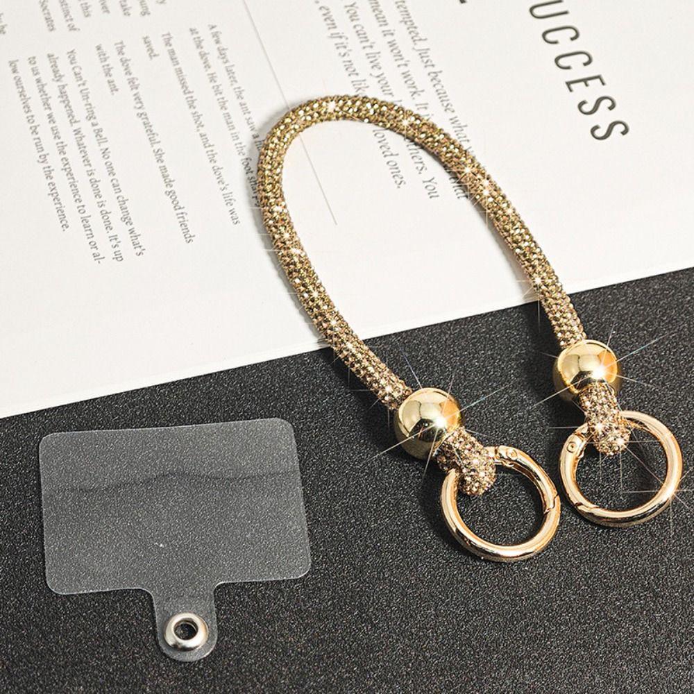 Glitter Crystal Rhinestone Phone Lanyard Bright Bling Bling Phone Anti-lost Rope Shoulder Strap Phone Accessories