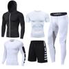 5 Pcs/Set Men's Compression Sport Suits Running Sets Basketball Training Tights Clothes Gym Fitness Jogging Sport Tracksuits