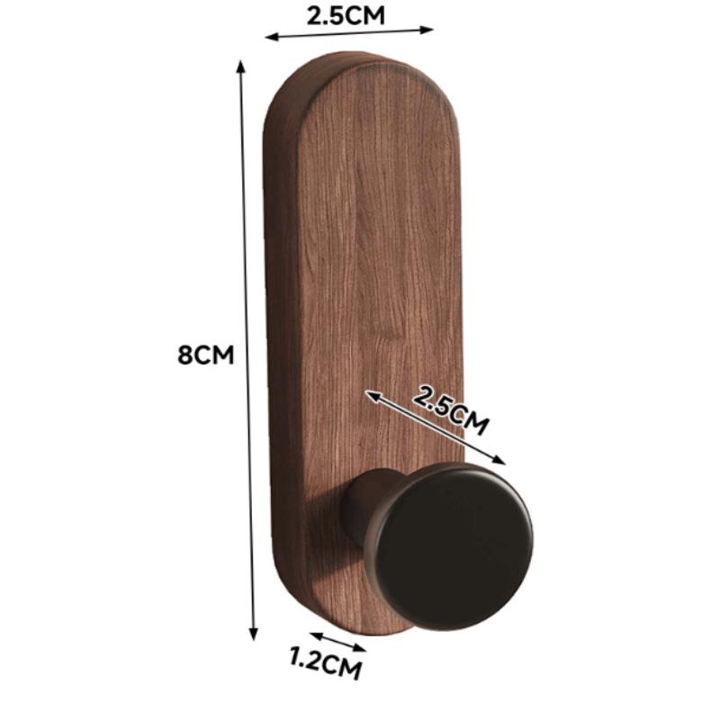 Nordic Style Wood Wall Hooks Self Adhesive Mounted For Hanging Coat Towel Clothes Blanket Hat Backpack Robe Entryway Key Holder+