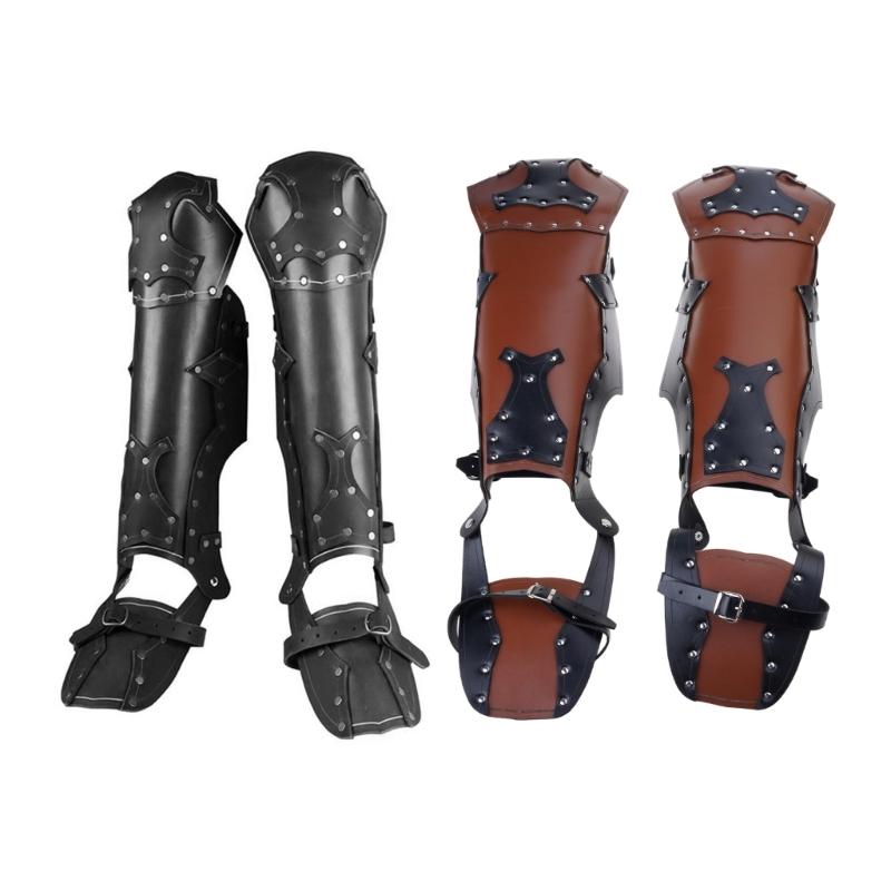 Medieval Leg Covers Pirate and Renaissance Faux Leathers Steampunk Costume Boots Covers