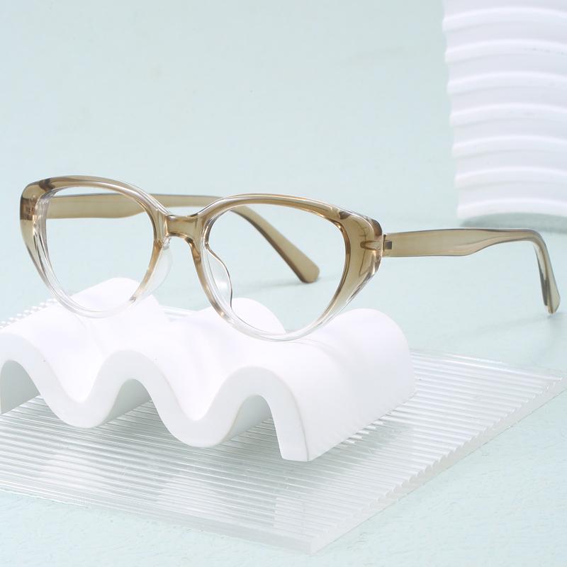 6pcs INS Cat Eye Eyeglasses Frames Female Male Latest Large Brand Glasses Anti- Blue Lightweight Flat Mirror Unisex