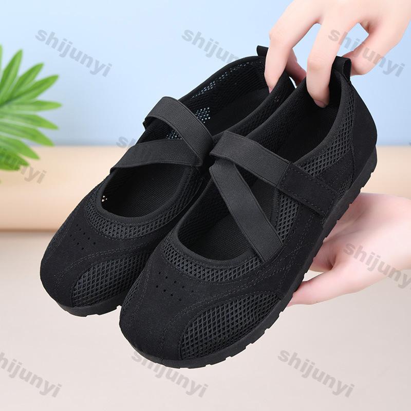 Fashion Women's Ballet Shoes Summer New Mesh Breathable Soft Sole Outdoor Sneakers Lightweight Comfortable Fashion Luxury Casual Flats