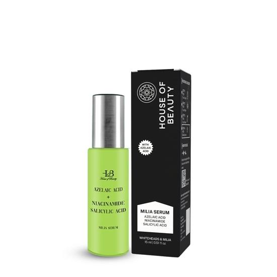 HOUSE OF BEAUTY Milia Serum with Azelaic Acid, Niacinamide, Salicylic Acid for Whiteheads, Bumps and Milia, Face, Healthy Skin (15ml, Pack of 1)