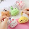 Creative Plush Press Panda Keychain Animation Piggy Squeak Rabbit Frog Pig Chirping Bear Pendant Bag Hanging For Kids