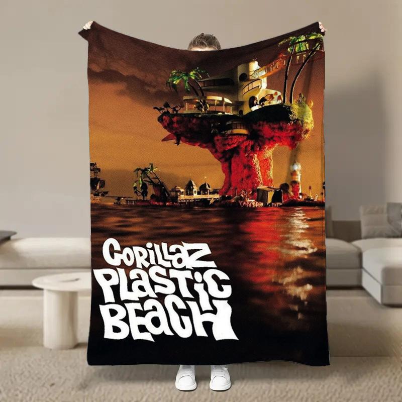 Virtual Anime Rock Band G-Gorillaz Soft Blankets,Keep Warm Throw Blanket Comfortable Blanket for Picnic Beds Sofa Home Bedroom