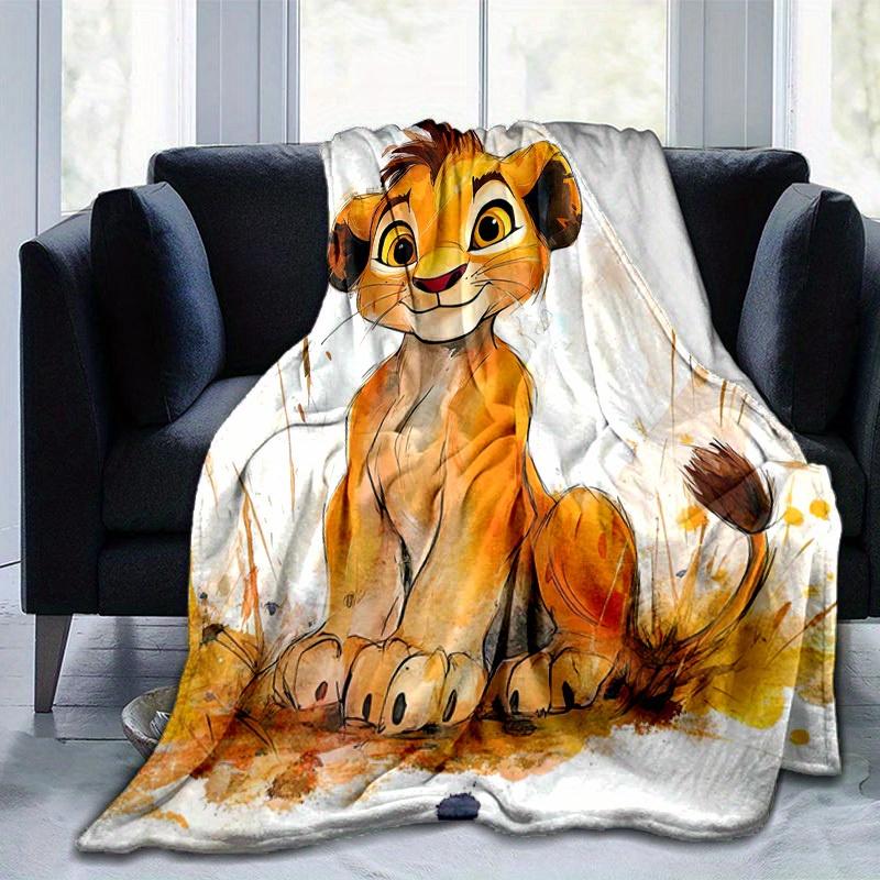 1 Stück saisonale universelle König der Löwen Simba Decke, perfekt für die Heimdekoration, weiche Flanell-Kuscheldecke, vielseitig und gemütlich für Schlafzimmer, Wohnzimmer, Tr