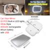 Draadloos opladen Auto Make-up Spiegel Zonneklep Spiegel Led Touch Schakelaar Make-up Spiegel 3 Verlichtingsmodi Auto Achterbank Achteruitkijkspiegel