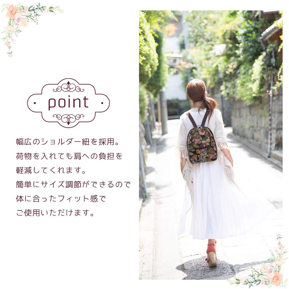 Made In Japanese Gobelin Daruma Birthday [creareki] Women's Backpack, Multifunctional, Stylish, Casual, Lightweight, Japan, Style, Weave, Backpack,