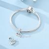Copper Dachshund With Zircon Charm Fit Bracelet Pendant Bead Diy For Woman Jewelry