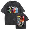 Rapper Bad Bunny Graphic Tshirt Debi Tirar Mas Fotos DTMF Washed Vintage T Shirt Mens Women Hip Hop Fashion Oversized Tshirts