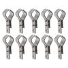 10 pièces Colliers de serrage de tuyau réglables en acier inoxydable SS304 pour l'installation de filet d'ombrage, poulie, petite roue suspendue, charnière